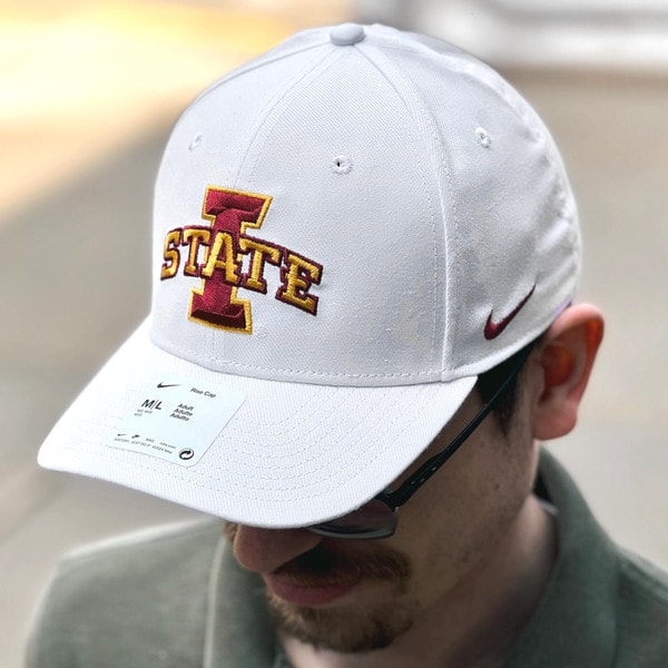 Nike® I-State White Structured DRI-Fit Flex Fitted Hat